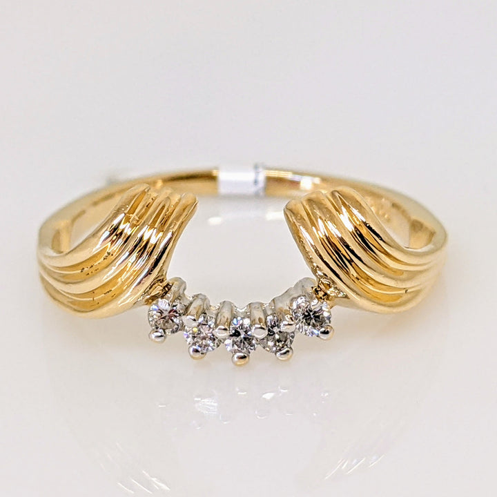 14K .10 CARAT TOTAL WEIGHT I1 H DIAMOND ROUND (5) ESTATE WRAP 2.3 GRAMS