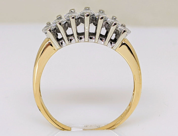 14K .99 CARAT TOTAL WEIGHT PROMOTIONAL DIAMOND MARQUISE (7) ESTATE RING 3.5 GRAMS