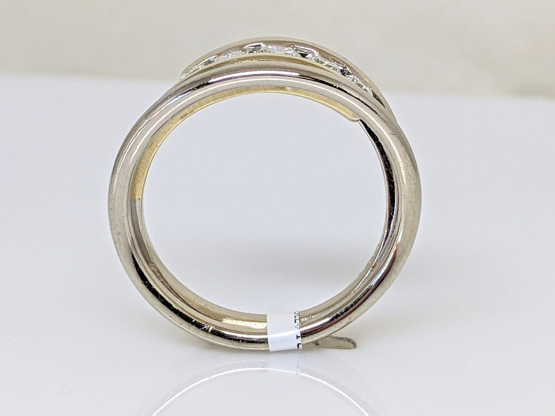 14K TWO-TONE .56 CARAT TOTAL WEIGHT I1 I DIAMOND ROUND (5) BYPASS ESTATE BAND 5.8 GRAMS