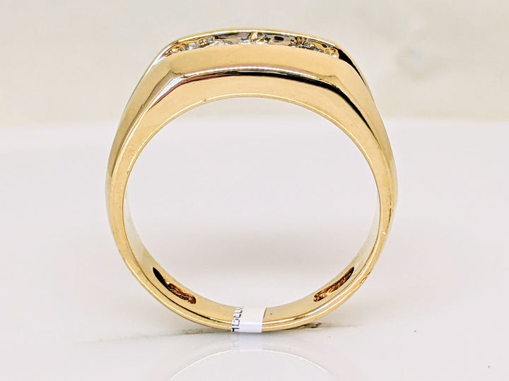 14K .51 CARAT TOTAL WEIGHT I1 F DIAMOND ROUND (3) CHANNEL SET ESTATE BAND 4.6 GRAMS