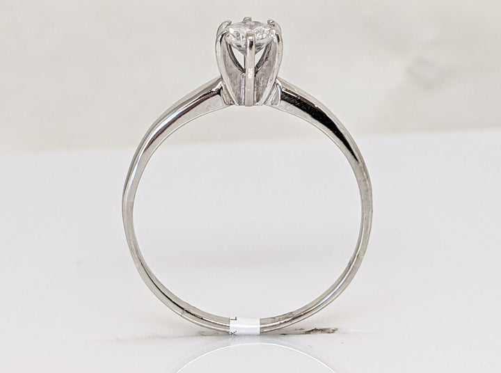 14K WHITE .30 CARAT TOTAL I1 H DIAMOND ROUND SOLITAIRE ESTATE RING 1.6 GRAMS