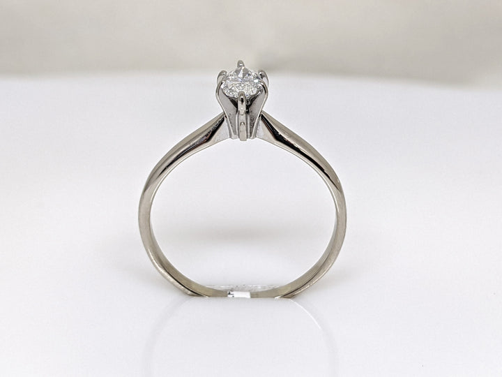 14K WHITE .37 CARAT TOTAL SI G DIAMOND MARQUISE SOLITAIRE ESTATE RING 2.2 GRAMS