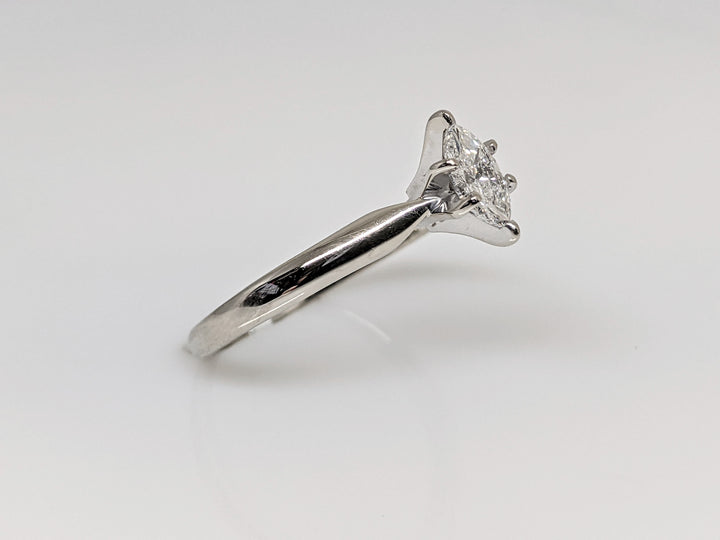 14K WHITE .37 CARAT TOTAL SI G DIAMOND MARQUISE SOLITAIRE ESTATE RING 2.2 GRAMS