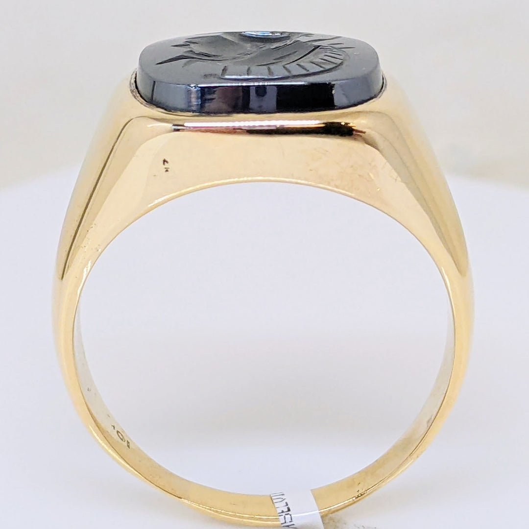 10K HEMATITE SOLIDER ESTATE RING 9.4 GRAMS