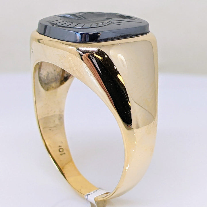 10K HEMATITE SOLIDER ESTATE RING 9.4 GRAMS