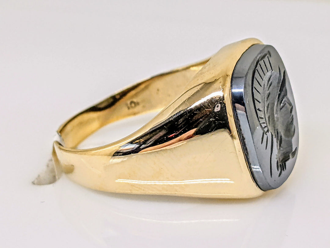 10K HEMATITE SOLIDER ESTATE RING 9.4 GRAMS