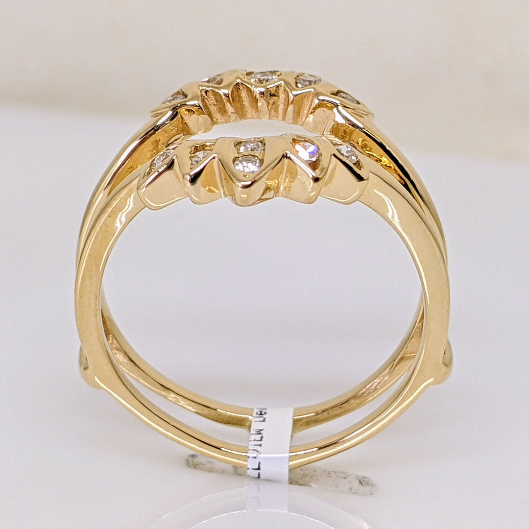 14K .20 CARAT TOTAL WEIGHT I1 J DIAMOND ROUND (12) ESTATE RING JACKET 4.0 GRAMS