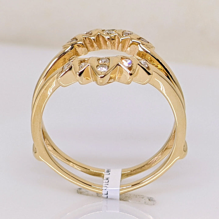 14K .20 CARAT TOTAL WEIGHT I1 J DIAMOND ROUND (12) ESTATE RING JACKET 4.0 GRAMS