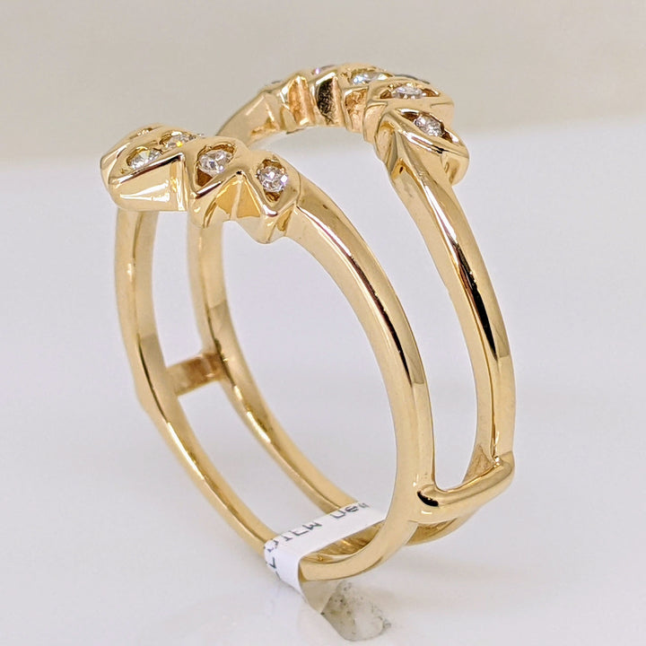 14K .20 CARAT TOTAL WEIGHT I1 J DIAMOND ROUND (12) ESTATE RING JACKET 4.0 GRAMS