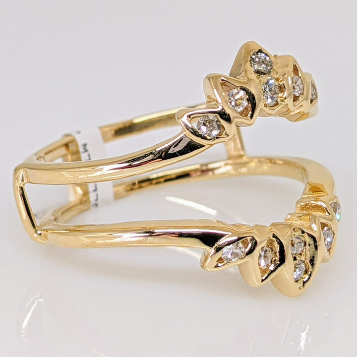 14K .20 CARAT TOTAL WEIGHT I1 J DIAMOND ROUND (12) ESTATE RING JACKET 4.0 GRAMS