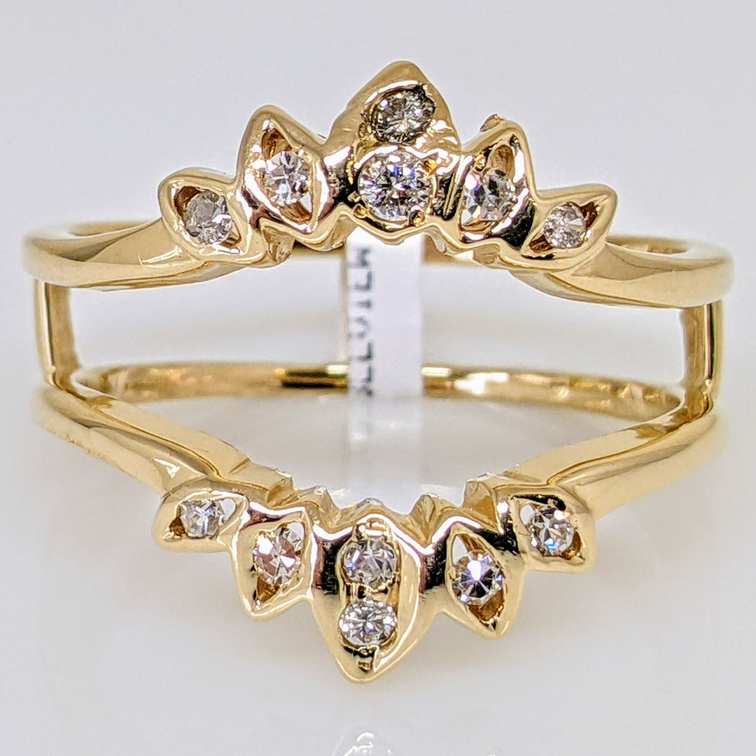 14K .20 CARAT TOTAL WEIGHT I1 J DIAMOND ROUND (12) ESTATE RING JACKET 4.0 GRAMS