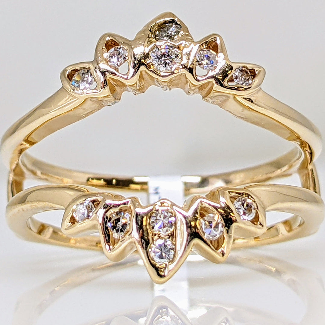 14K .20 CARAT TOTAL WEIGHT I1 J DIAMOND ROUND (12) ESTATE RING JACKET 4.0 GRAMS