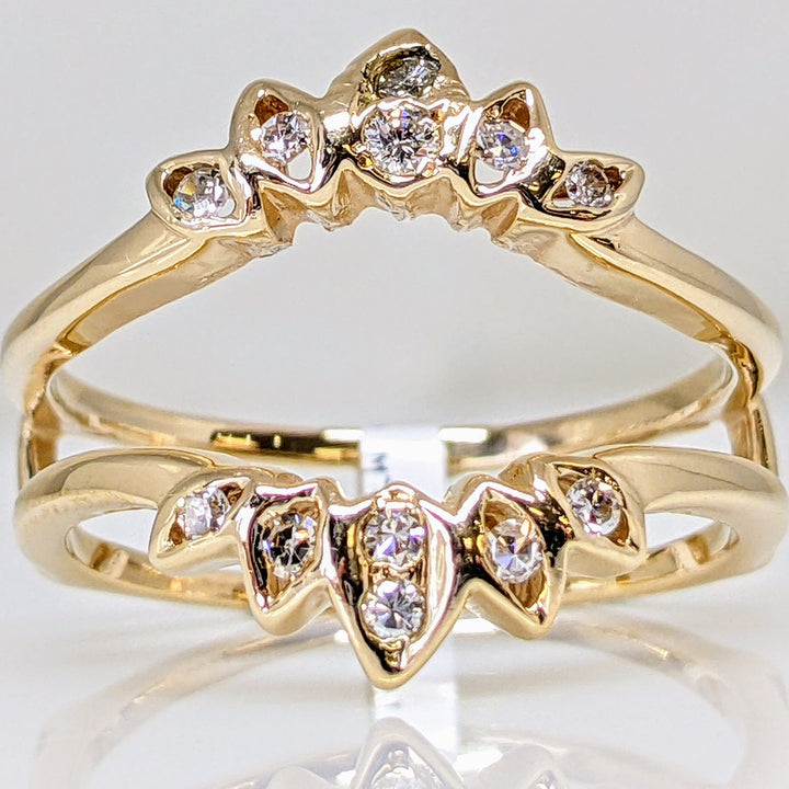 14K .20 CARAT TOTAL WEIGHT I1 J DIAMOND ROUND (12) ESTATE RING JACKET 4.0 GRAMS