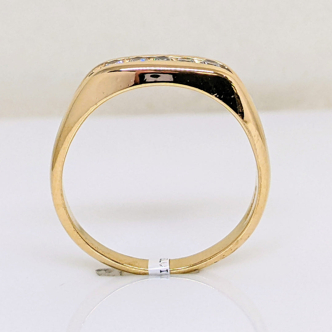 14k .25 CARAT TOTAL WEIGHT SI2 H DIAMOND ROUND (5) CHANNEL SET ESTATE RING 5.8 GRAMS