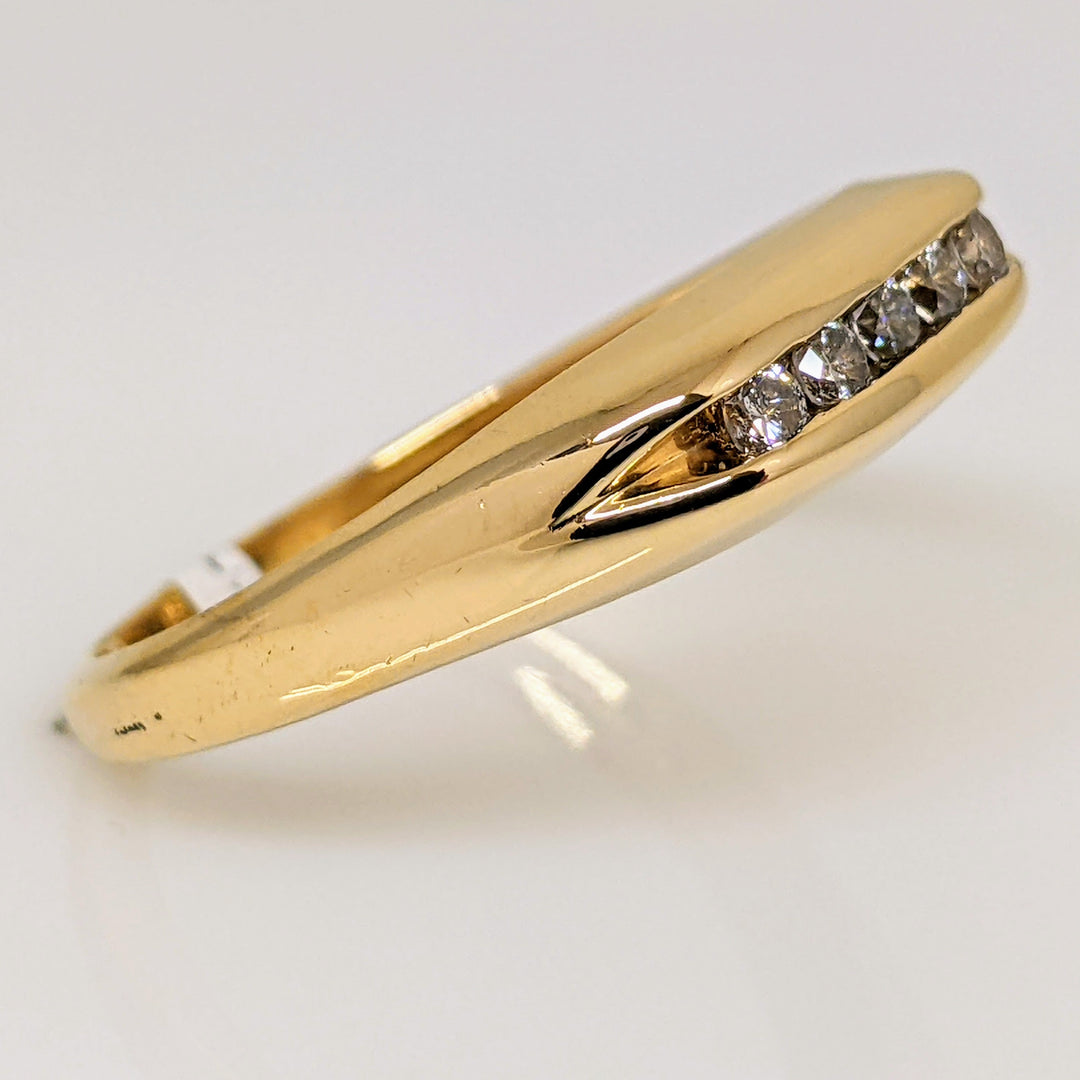 14k .25 CARAT TOTAL WEIGHT SI2 H DIAMOND ROUND (5) CHANNEL SET ESTATE RING 5.8 GRAMS