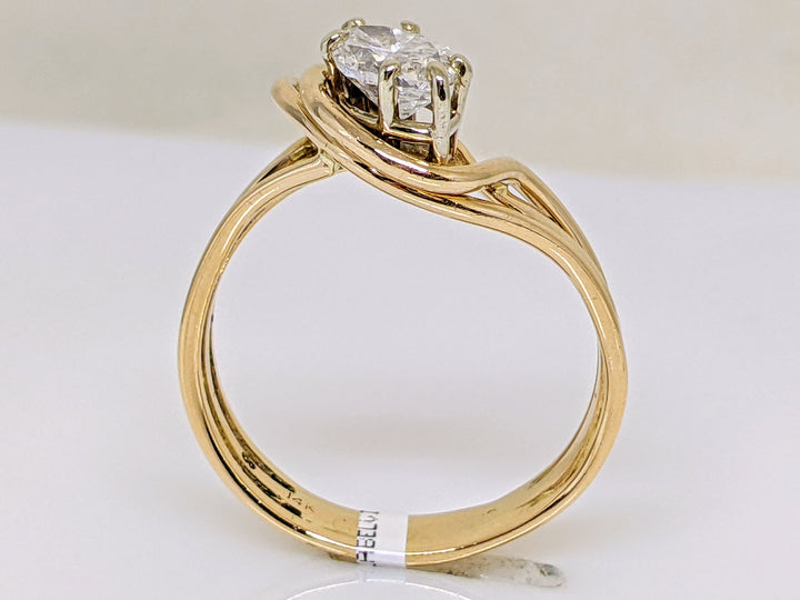 14k 1.01 CARAT TOTAL SI1 G DIAMOND MARQUISE BYPASS SWIRL ESTATE RING 4.0 GRAMS