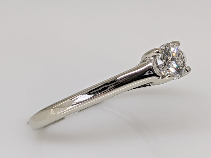 14K WHITE .29 CARAT TOTAL SI2 I DIAMOND ROUND SOLITAIRE ESTATE RING 2.3 GRAMS