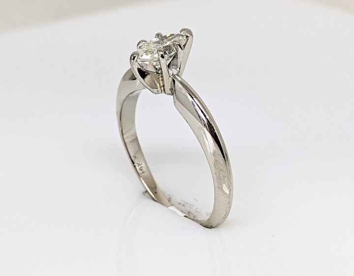 14K WHITE .35 CARAT TOTAL SI1 K DIAMOND MARQUISE SOLITAIRE ESTATE RING 2.0G