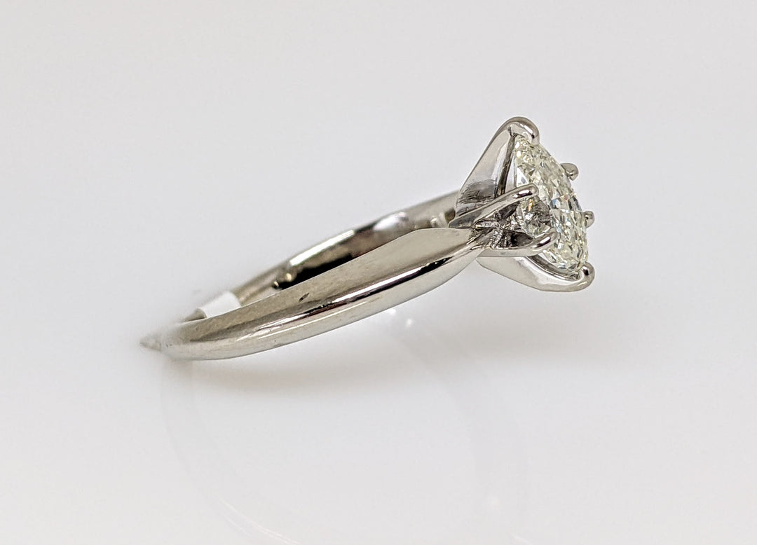 14K WHITE .35 CARAT TOTAL SI1 K DIAMOND MARQUISE SOLITAIRE ESTATE RING 2.0G