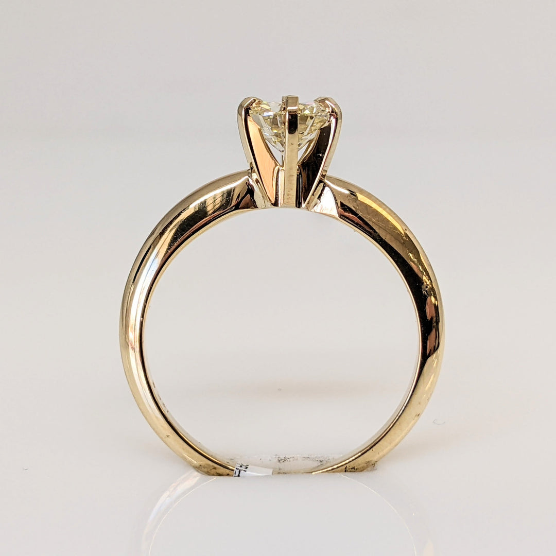 14k .78 CARAT TOTAL WEIGHT VS2 O DIAMOND ROUND ESTATE SOLITAIRE RING 3.0 GRAMS