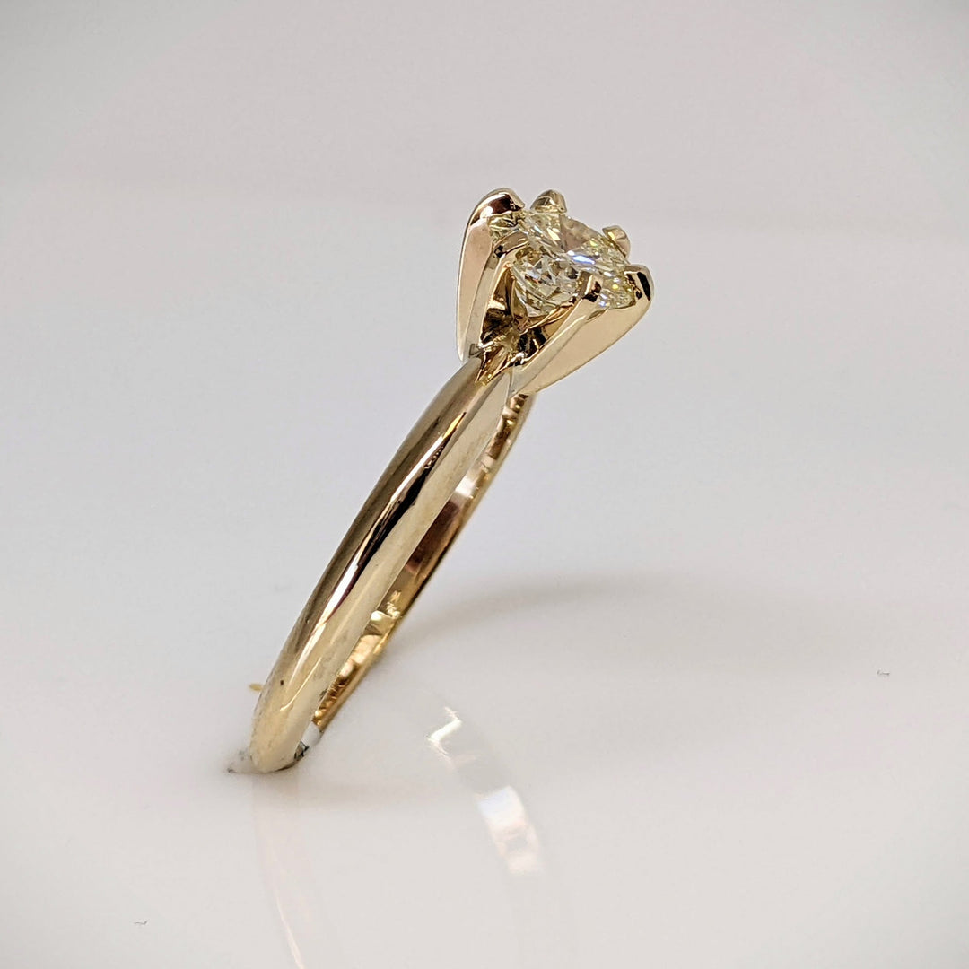 14k .78 CARAT TOTAL WEIGHT VS2 O DIAMOND ROUND ESTATE SOLITAIRE RING 3.0 GRAMS