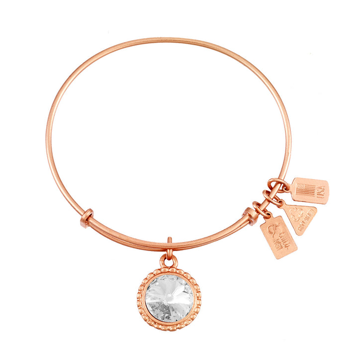 April Birthstone Charm Bangle
