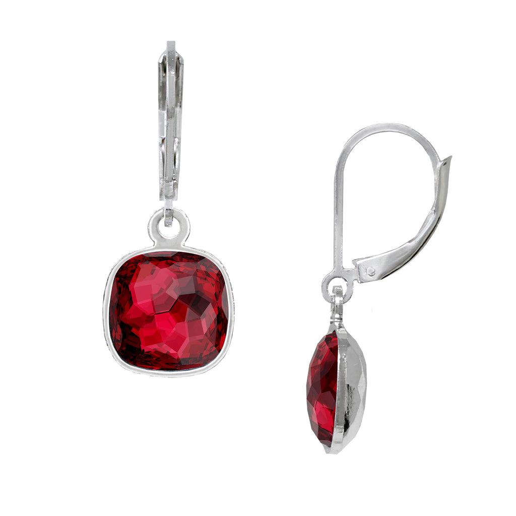January 10mm Cushion Leverback Earrings