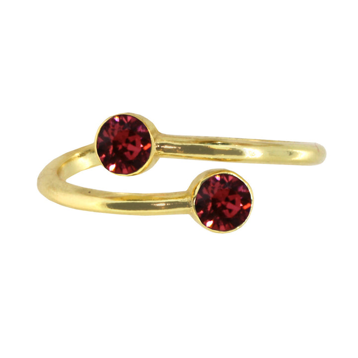January Birthstone Sterling Silver Ring Wrap