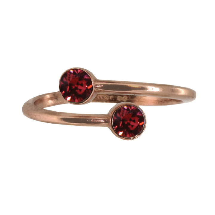 January Birthstone Sterling Silver Ring Wrap