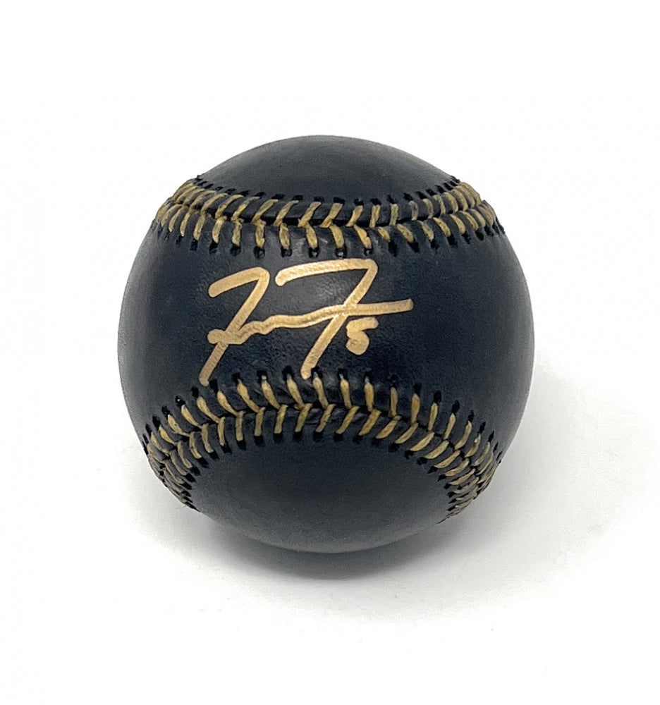 Freddie Freeman Signed OML Black Leather Baseball (LOJO)