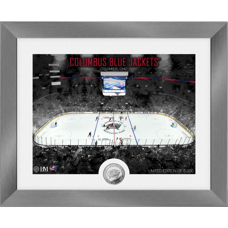 Columbus Blue Jackets Art Deco Silver Coin Photo Mint