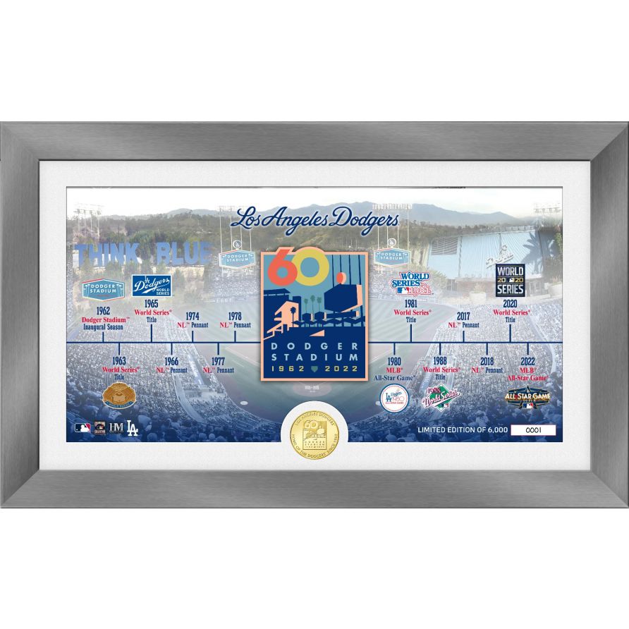 Dodger Stadium 60th Anniversary Timeline Bronze Coin Photo Mint