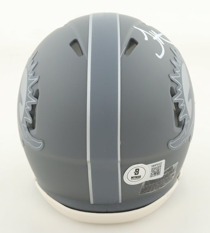 Tyreek Hill Signed Dolphins Slate Alternate Speed Mini Helmet (Beckett)