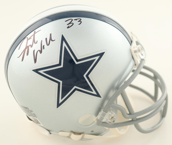 Javonte Williams Signed Cowboys Mini Helmet (Beckett COA)