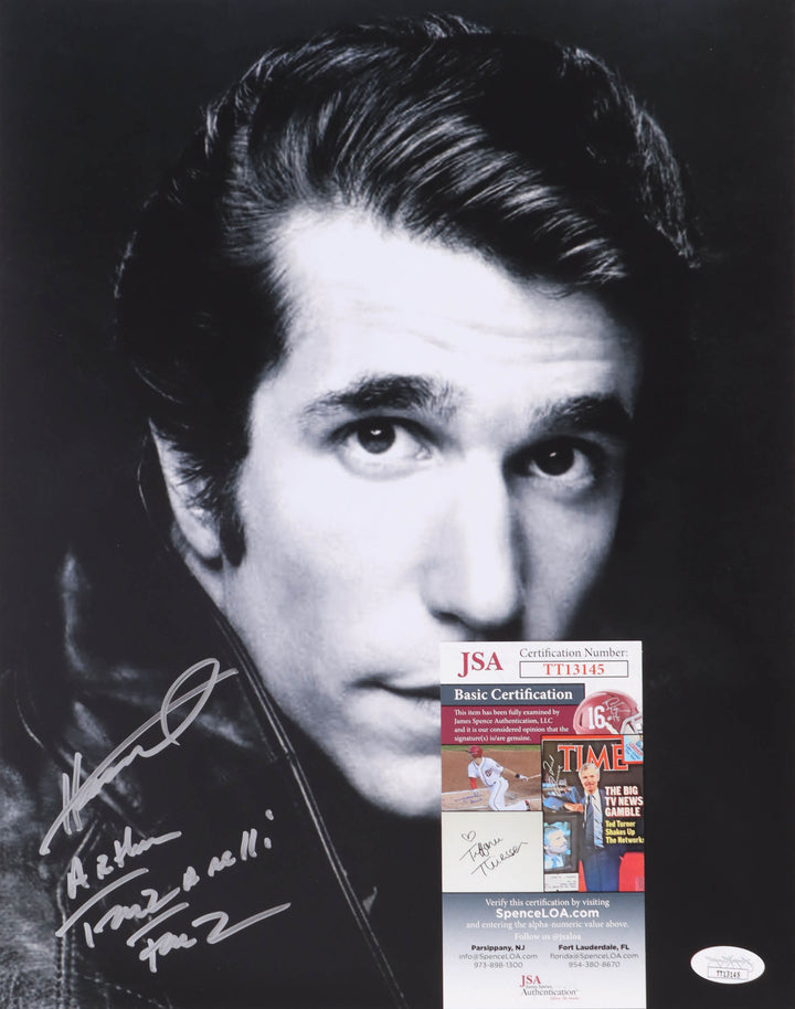 Henry Winkler Signed "Happy Days" 11x14 Photo Inscribed "Arthur Fonzarelli" & "Fonz" (JSA)