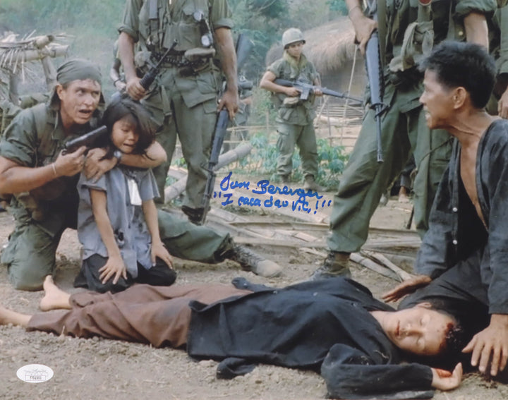 Tom Berenger Signed "Platoon" 11x14 Framed Photo Inscribed "I Caca Dau V.C.!" (JSA)