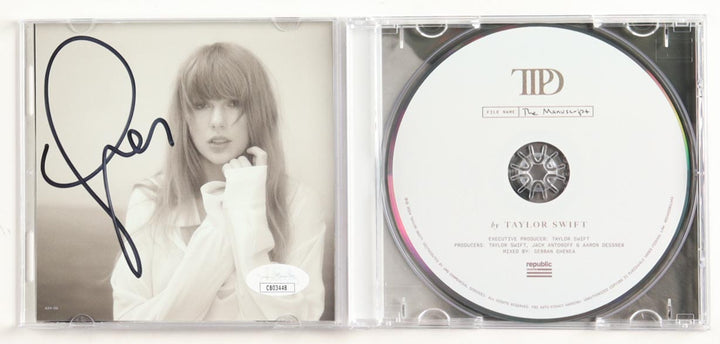 Taylor Swift Signed "The Tortured Poets Department" Framed CD Insert (JSA)