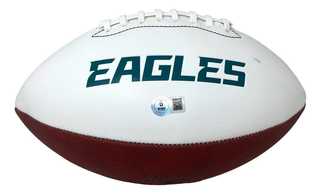 Jalen Carter Signed Eagles Logo Football (Beckett COA)