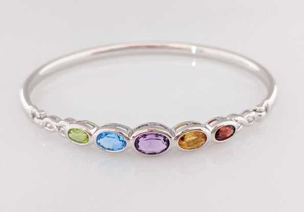 Sterling 5 stone bracelet