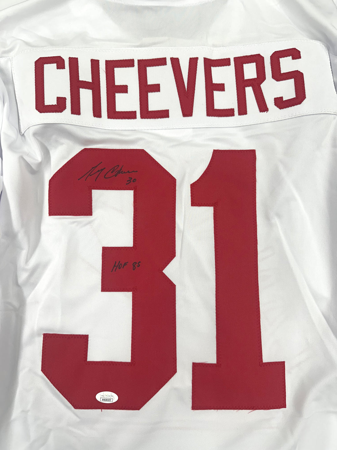 Gerry Cheevers Signed Jersey COA- JSA