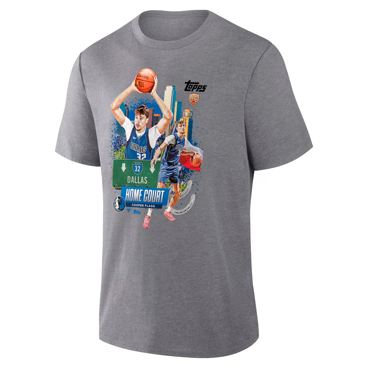 Cooper Flagg Dallas Mavericks Topps Home Court Tri-Blend T-Shirt - Gray