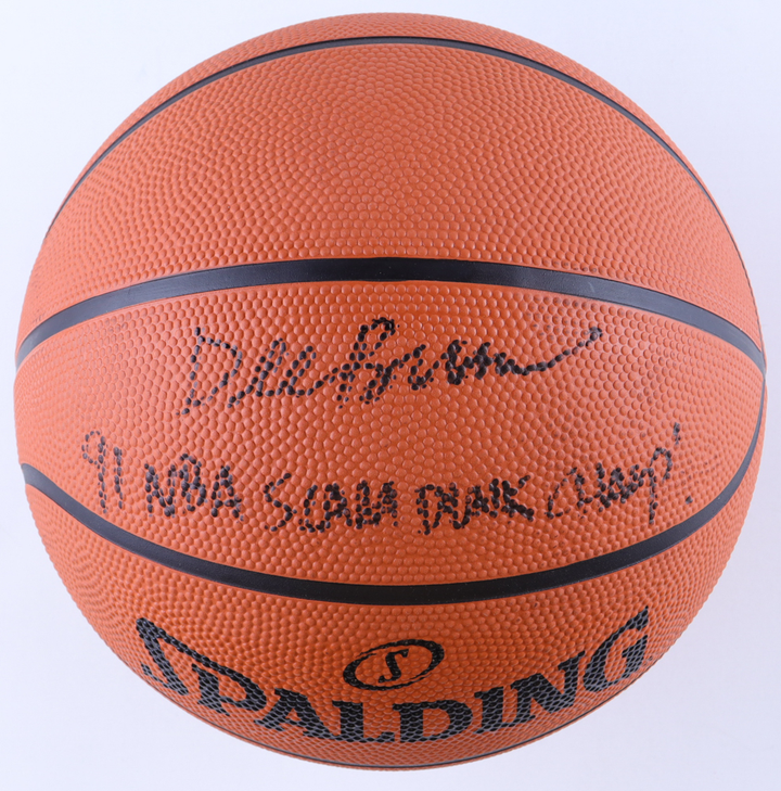 Dee Brown Signed Basketball Inscribed "91 NBA Slam Dunk Champ!" (Beckett)