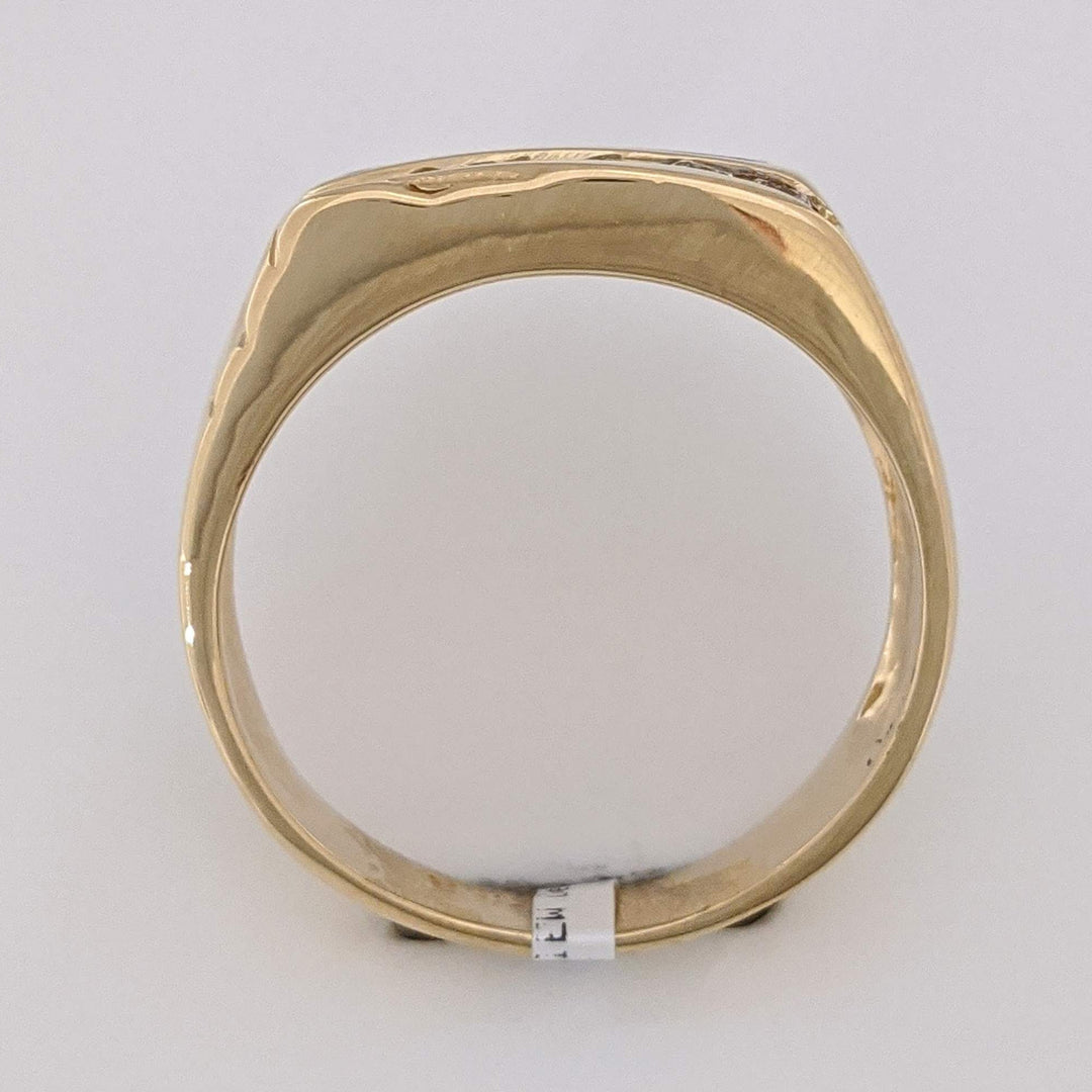 14K DOUBLET OPAL WITH .15 DIAMOND TOTAL WEIGHT (7) ESTATE BAND 8.1 GRAMS