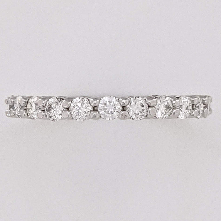14K WHITE .66 CARAT TOTAL WEIGHT SI1 G DIAMOND ROUND (11) ESTATE BAND 2.2 GRAMS