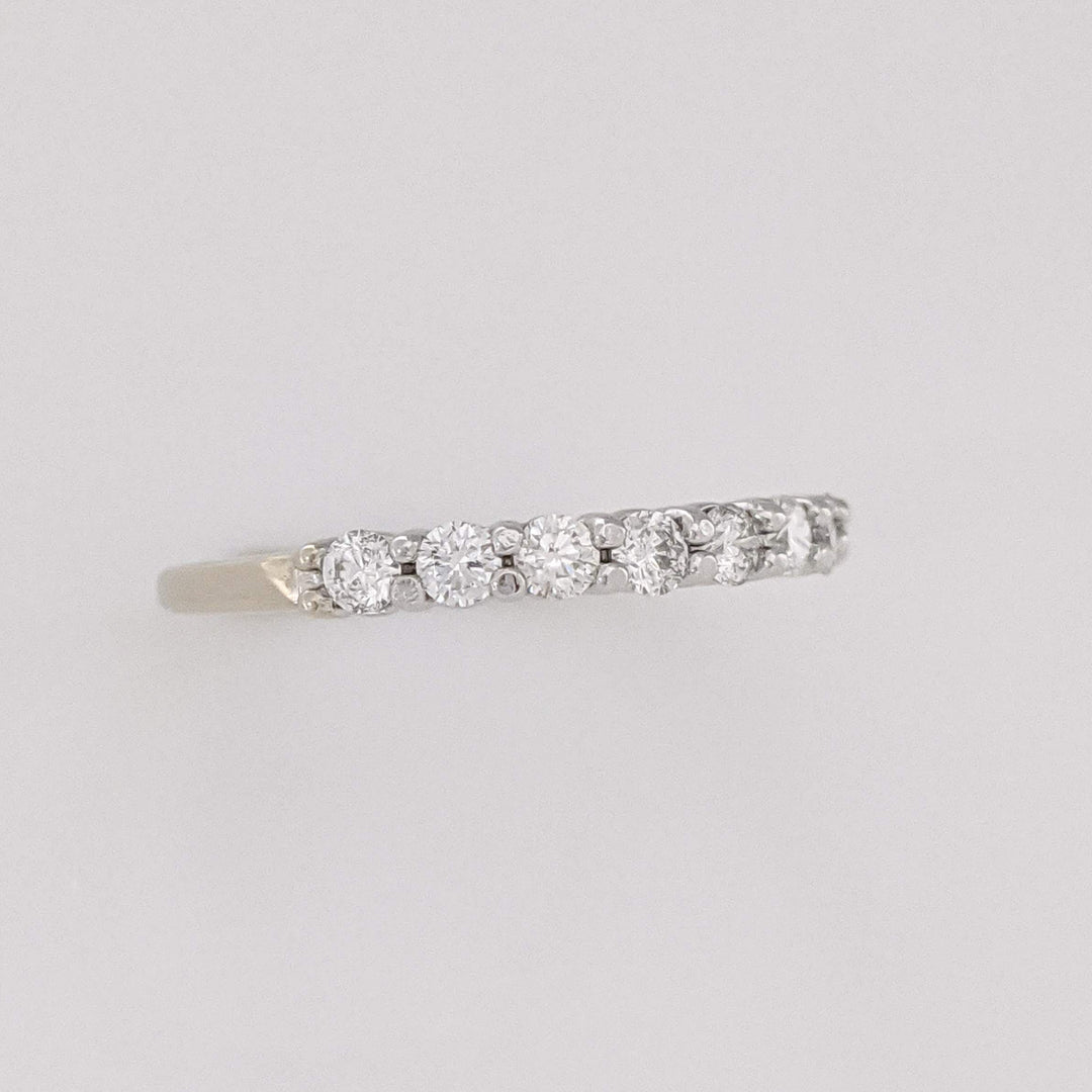 14K WHITE .66 CARAT TOTAL WEIGHT SI1 G DIAMOND ROUND (11) ESTATE BAND 2.2 GRAMS