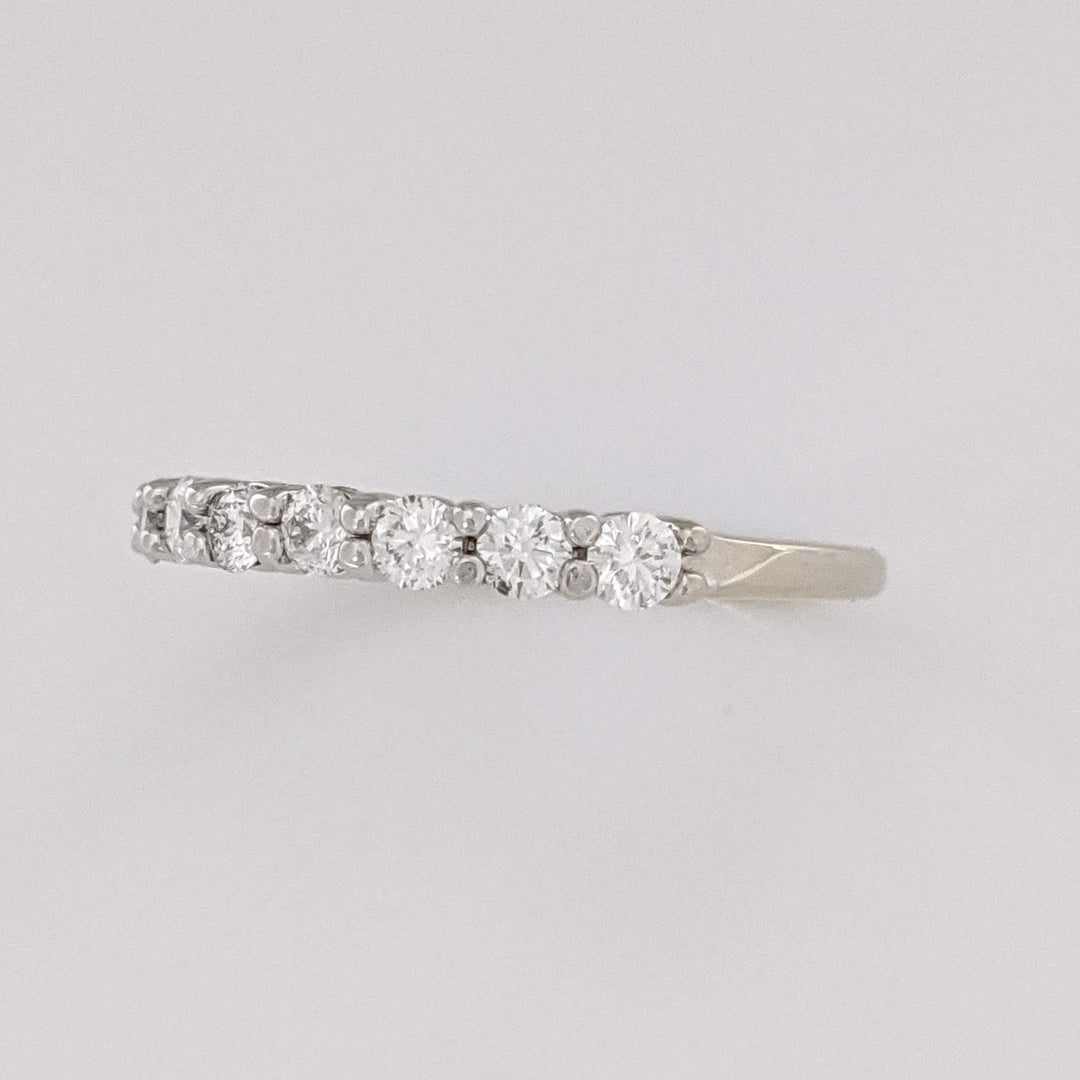 14K WHITE .66 CARAT TOTAL WEIGHT SI1 G DIAMOND ROUND (11) ESTATE BAND 2.2 GRAMS