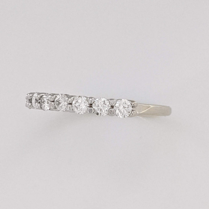 14K WHITE .66 CARAT TOTAL WEIGHT SI1 G DIAMOND ROUND (11) ESTATE BAND 2.2 GRAMS