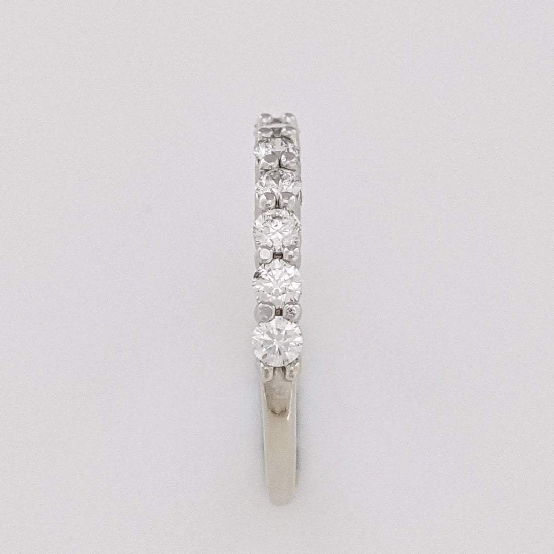 14K WHITE .66 CARAT TOTAL WEIGHT SI1 G DIAMOND ROUND (11) ESTATE BAND 2.2 GRAMS