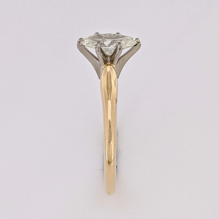 18K .89 CARAT TOTAL SI2 L DIAMOND MARQUISE ESTATE SOLITAIRE RING 4.0 GRAMS