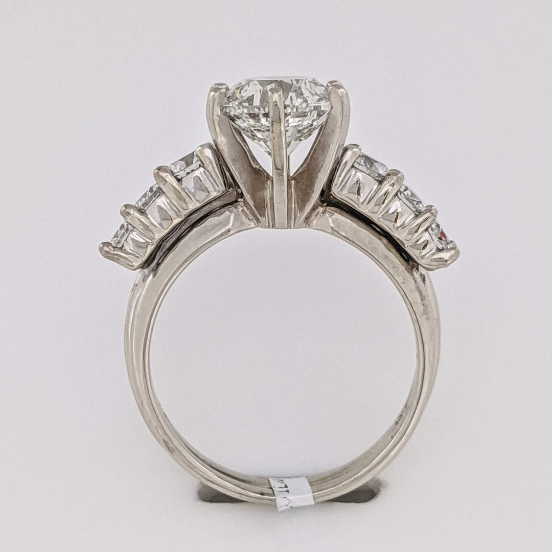 14K WHITE 2.28 CARAT TOTAL WEIGHT I1 I DIAMOND ROUND (7) ESTATE RING/ WRAP SET 5.9 GRAMS